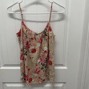 Old Navy Camisole Summer Top Floral Bra Strap Cotton Size Small